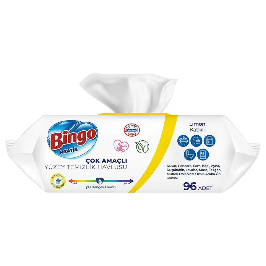BİNGO ISLAK HAVLU YÜZEY LİMON